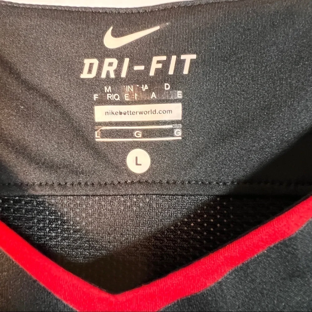 NIKE HYPERELITE DRI-FIT Jersey. Black/Red, Size Large. Mesh back. Like new